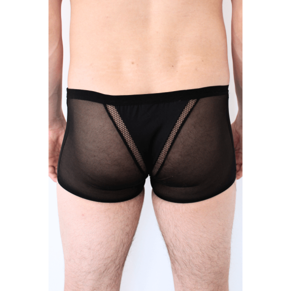 Boxer noir semi opaque 